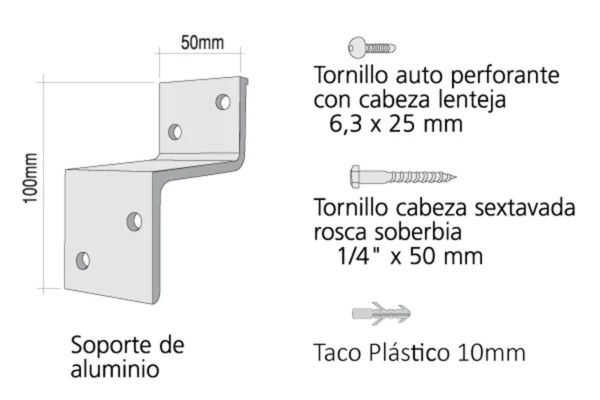 CONJUNTO PROTECTOR DE PARED TEC 026 (Pasamanos) - Imagen 5
