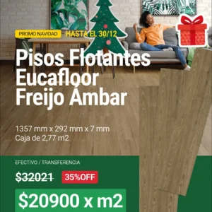 Piso Flotante 7mm Freijo Ambar x m2