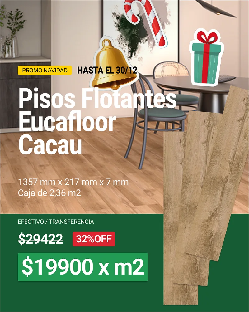 Piso Flotante 7mm Cacau x m2