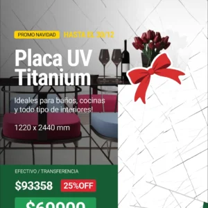 Placa UV Titanium de 1.22 x 2.44 m