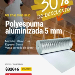 Polyespuma Aluminizada de 5 mm x m2