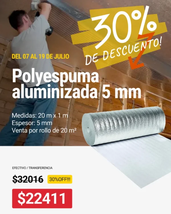 Polyespuma Aluminizada de 5 mm x m2