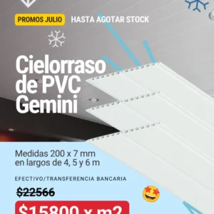 Cielorraso de PVC modelo Gemini