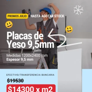 Placa STD Placo 9.5 mm