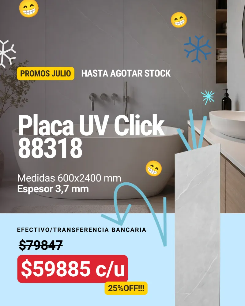 Placa UV Click 88318 600x2400mm