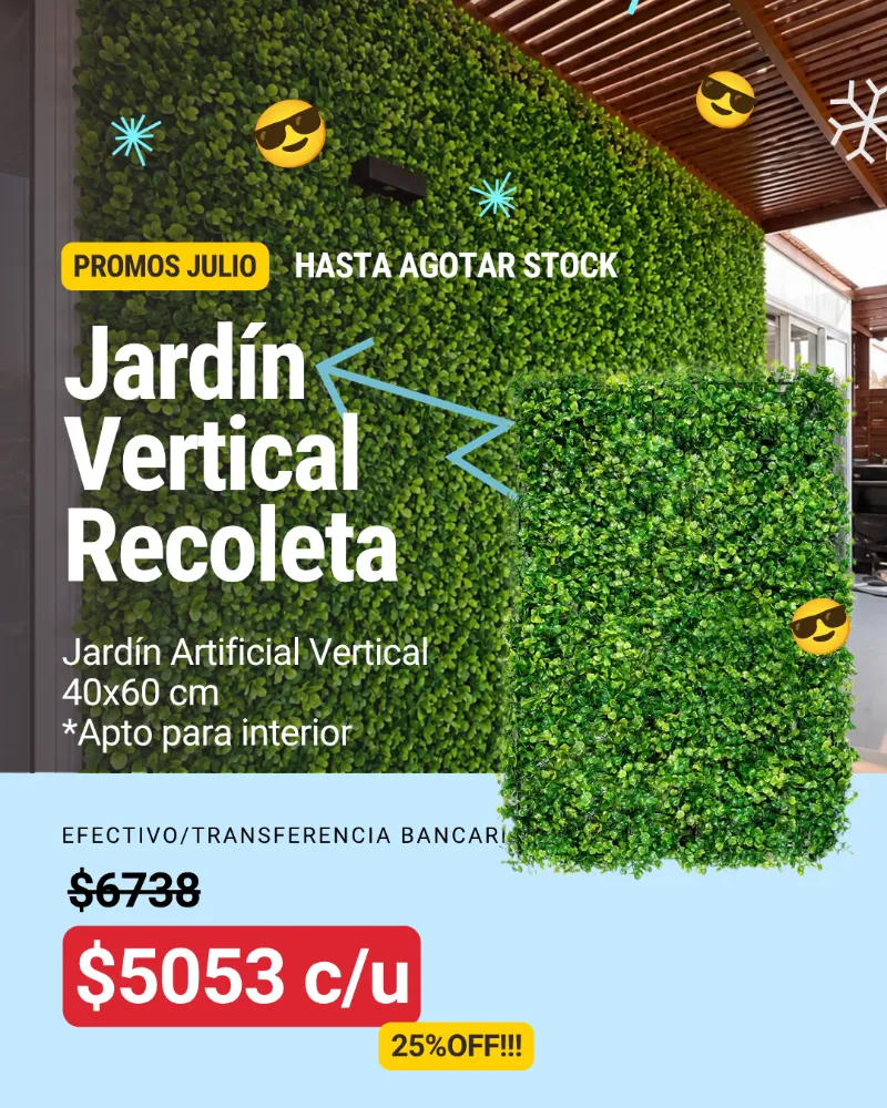 Jardín Artificial Recoleta 40x60cm