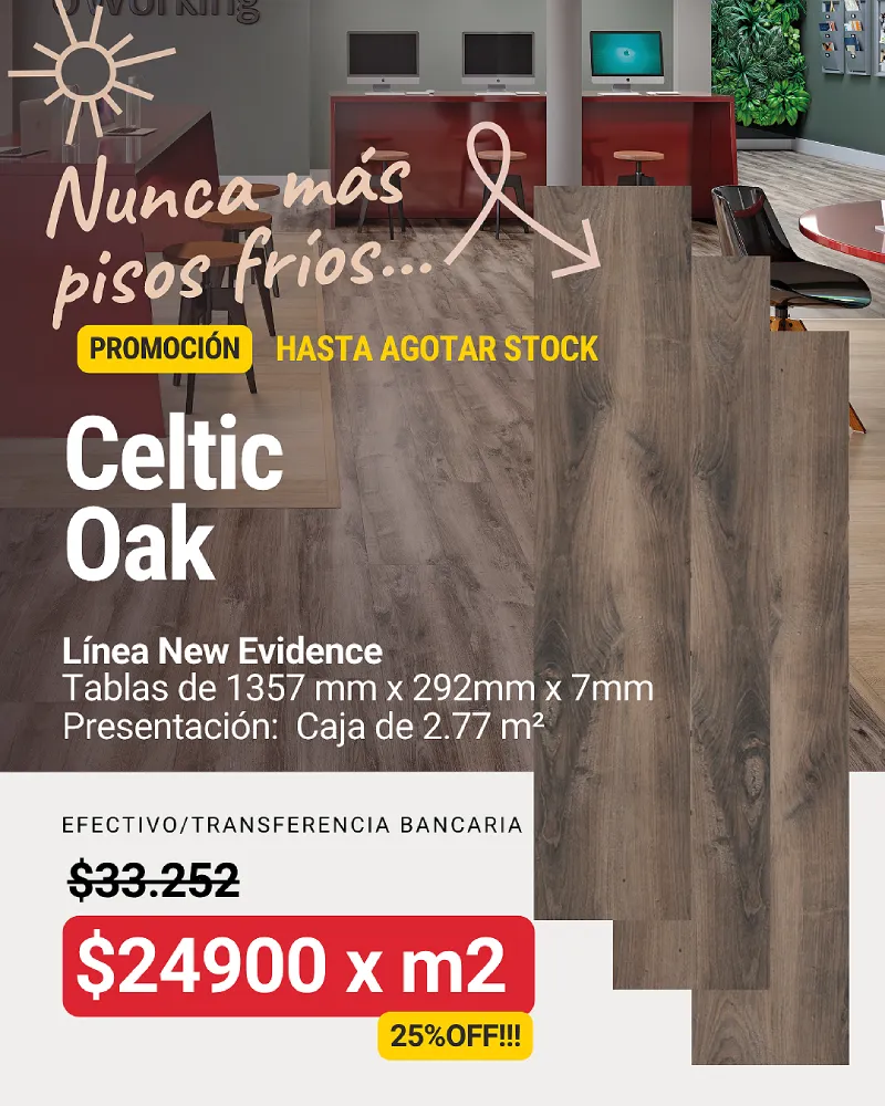 Piso Flotante 7mm Celtic Oak