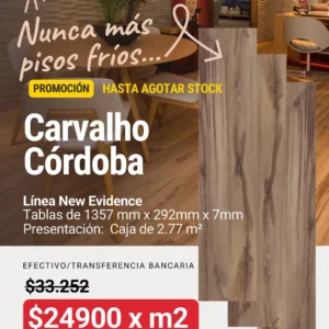 Piso Flotante 7mm Carvalho Cordoba