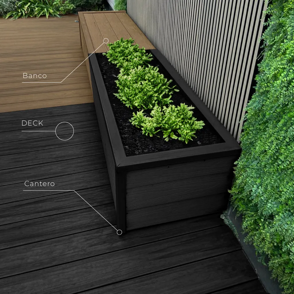 Deck Co Extruded Dual Color G04 Teak y G07 Charcoal x unidad - Imagen 5