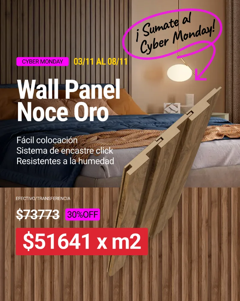 Wall Panel MDF RH Noce Oro