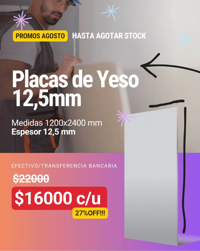 Placa STD Placo 12.5mm