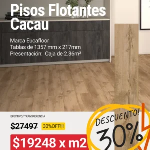 Piso Flotante 7mm Cacau x m2