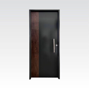 Puerta Chapa mod 411 Silver 0.80 Izq Negra