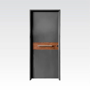 Puerta Chapa mod 413 Silver 0.80 Izq Negro