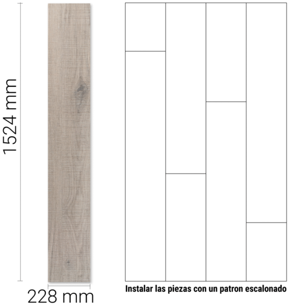 Piso Vinílico SPC 4,5mm Climate Winter x m2 - Imagen 2