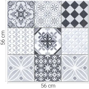 Piso Cerámica Calcáreo Gris 1ra 56x56 cm