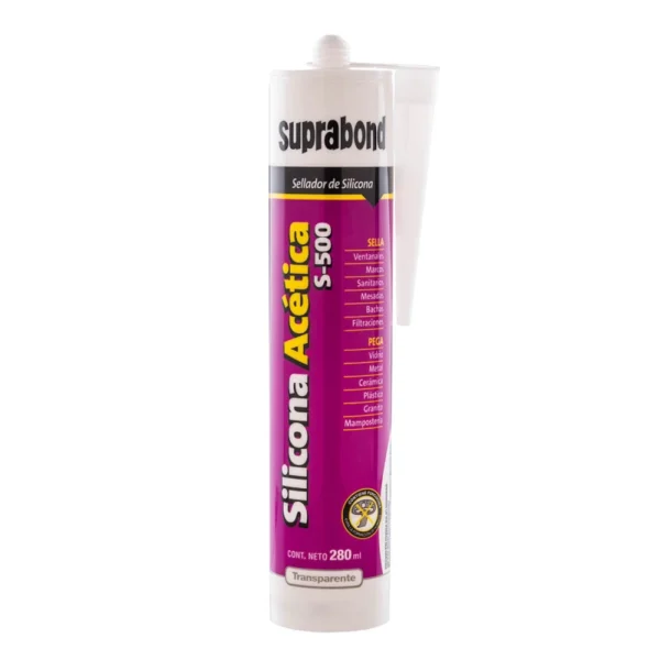 Silicona Acética S-500 280ml Suprabond transparente