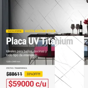 Placa UV Titanium de 1220 x 2440 mm