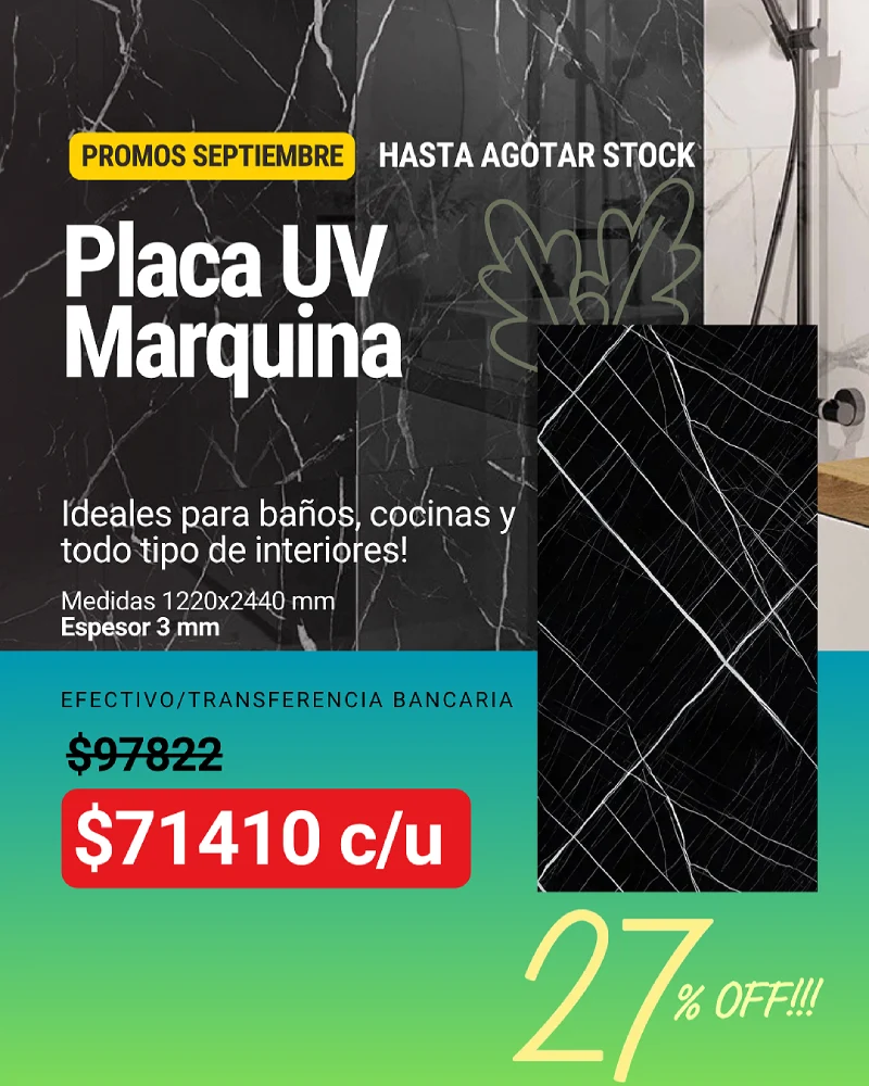 Placa UV Marquina 1.22x2.44m