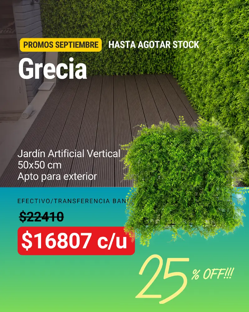 Jardín Artificial Grecia 50x50cm