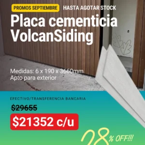 Placa Cementicia VolcanSiding 6mm