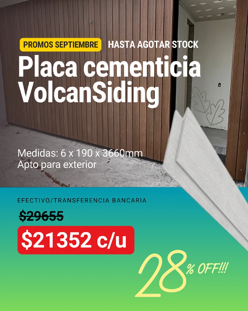 Placa Cementicia VolcanSiding 6mm