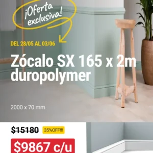 Zócalo Duropolymer - SX 165 x 2m
