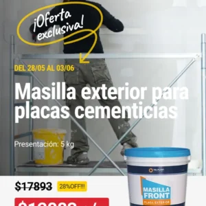 Masilla exterior p/ Placas Cementicias x 5 kg