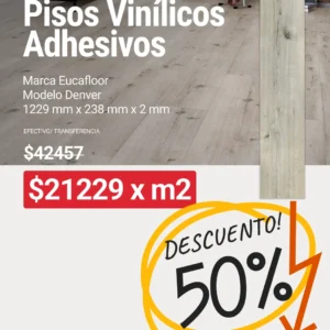 Piso Vinílico Eucafloor Basic Denver 1229x238x2mm x m2