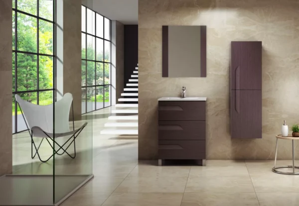 Vanitory de Pie Rivo PVC Rovere 60 cm 3 cajones - Imagen 3