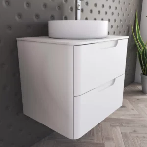 Vanitory Colgante Uniq Blanco 60 cm 2 cajones