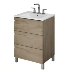 Vanitory de Pie Rivo PVC California 60 cm 3 cajones