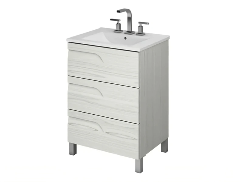 Vanitory de Pie Rivo PVC Rovere 60 cm 3 cajones