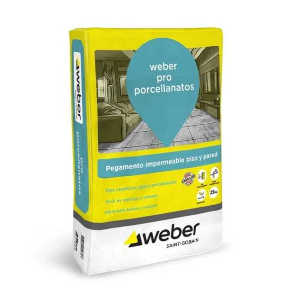 Pegamento Weber Pro porcelanato 25kg