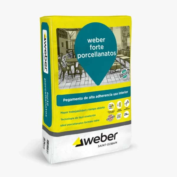 Pegamento Weber forte Porcelanato x 25kg