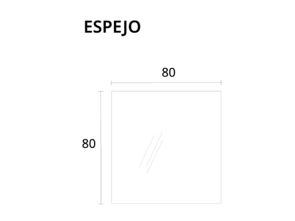 Espejo VTB City 80 cm sin marco - Imagen 3
