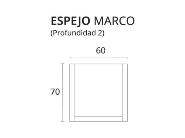 Espejo VTB Cajú 60cm con marco - Imagen 3
