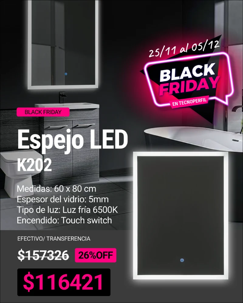 Espejo LED K202 60x80 cm