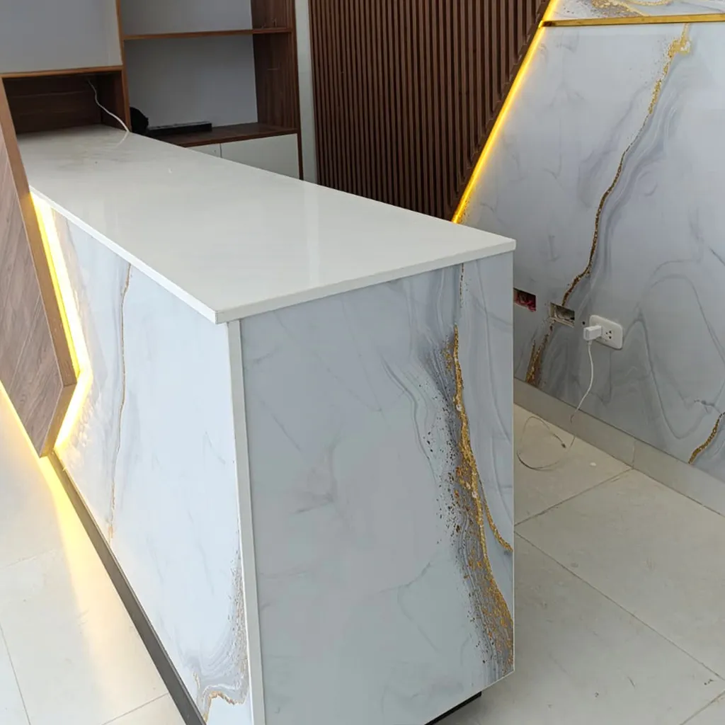 Placa UV Carrara Golden de 1.22 x 2.44 m - Imagen 3