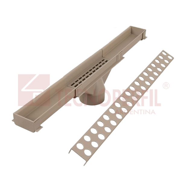 Kit rejilla p/ desague 1.30m con grill superior beige