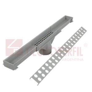 Kit rejilla p/ desague 1.30m con grill superior gris