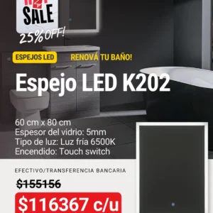 Espejo LED K202 60x80 cm