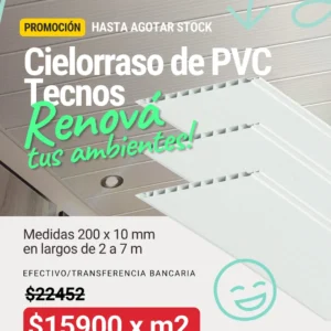 Cielorraso de PVC modelo Tecnos