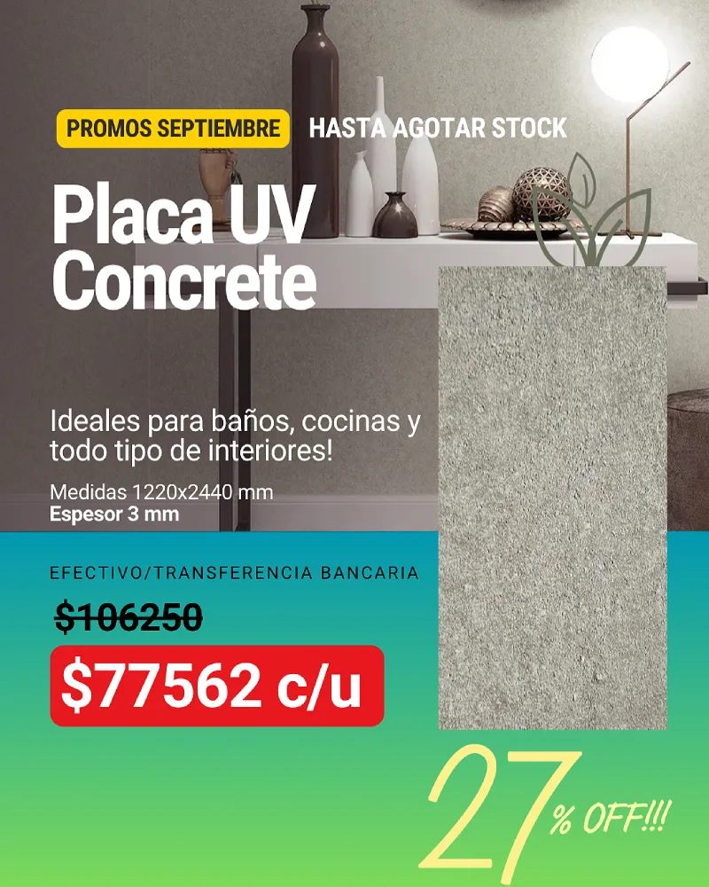 Placa UV Concrete 1.22x2.44m