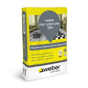 Pegamento Weber Piso sobre piso 12hs - Bolsa de 25kg