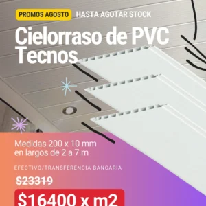 Cielorraso de PVC modelo Tecnos