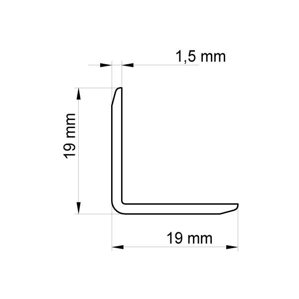 Cubrecanto TEC 1241 de 19x19x1.5 mm de 3m Negro - Imagen 3