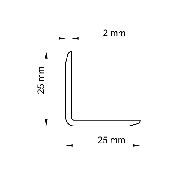 Cubrecanto TEC 1242 de 25x25x2 mm de 3m Negro - Imagen 3