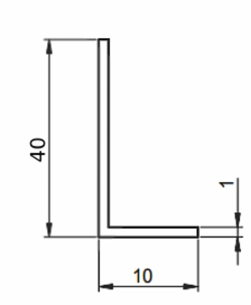 Perfil L de PVC TEC 474 40x10x1mm de 2,7mts Blanco - Imagen 2